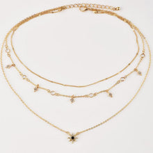 Load image into Gallery viewer, Triple Choker Star Cluster Necklace - Maui Kitten Beachwear