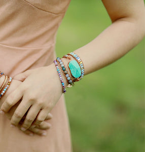 Premium Jasper Stone Bracelet - Maui Kitten Beachwear