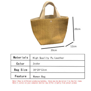 Versatile Rattan Summer Bucket Handbag - Maui Kitten Beachwear