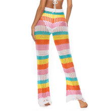 Load image into Gallery viewer, Rainbow Hollow Knitted Crochet Beach Leggings - Maui Kitten Beachwear