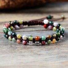 Load image into Gallery viewer, Faceted India Stone Braided Bracelet