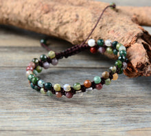 Load image into Gallery viewer, Faceted India Stone Braided Bracelet