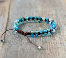 Load image into Gallery viewer, Faceted India Stone Braided Bracelet