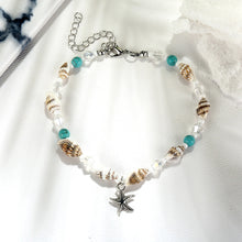 Load image into Gallery viewer, Conch Shell Beaded Starfish Anklet
