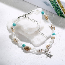 Load image into Gallery viewer, Conch Shell Beaded Starfish Anklet