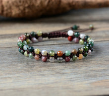 Load image into Gallery viewer, Faceted India Stone Braided Bracelet