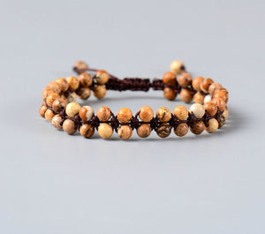 Faceted India Stone Braided Bracelet