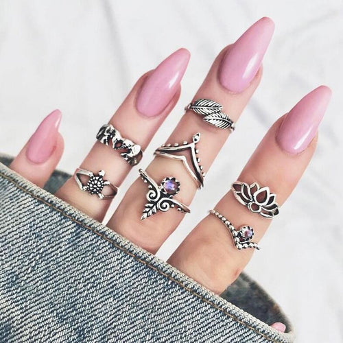 7-piece Vintage Ring Set