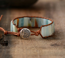 Load image into Gallery viewer, Handmade Shaded Aqua Amazonite Stone Bracelet - Maui Kitten Beachwear