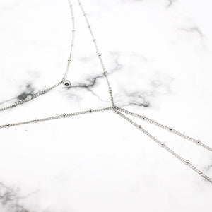 Beaded Lariat Choker Necklace - Maui Kitten Beachwear