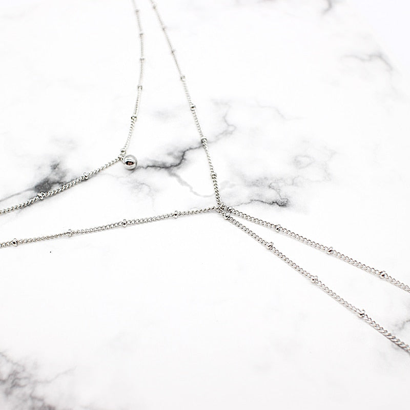 Beaded Lariat Choker Necklace - Maui Kitten Beachwear