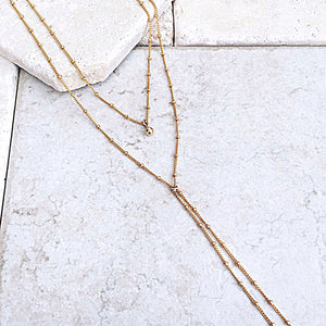 Beaded Lariat Choker Necklace - Maui Kitten Beachwear
