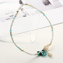Load image into Gallery viewer, Beaded Pearl Starfish Anklet
