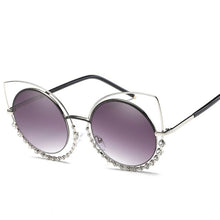 Load image into Gallery viewer, Crystal Cat Eye Sunglasses - Maui Kitten Beachwear