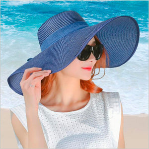 Wide Brim Straw Beach Hat - Maui Kitten Beachwear