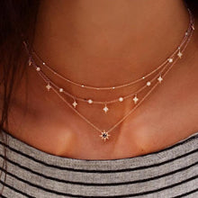 Load image into Gallery viewer, Triple Choker Star Cluster Necklace - Maui Kitten Beachwear