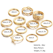 Load image into Gallery viewer, 12-piece Midi Rings Set