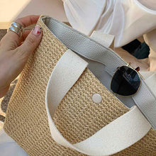 Load image into Gallery viewer, Versatile Rattan Summer Bucket Handbag - Maui Kitten Beachwear