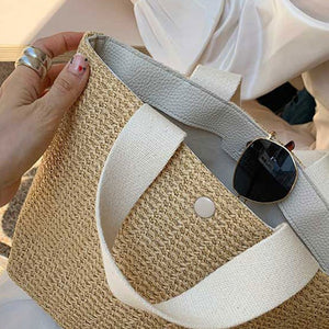 Versatile Rattan Summer Bucket Handbag - Maui Kitten Beachwear